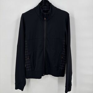 Lululemon Men's Full Zip Athletic Stretch Jacket Black Casual Long Sleeve Size M